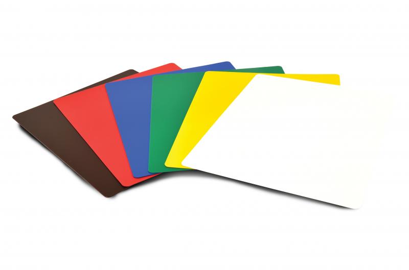 15� x 20� x 1/16� Polypropylene 6 Color-Coded Flexible Cutting Boards